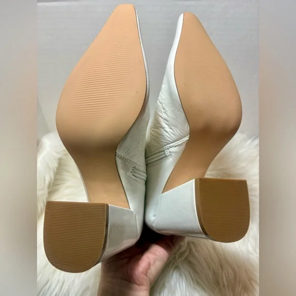 STEVE MADDEN Zoe White Patent Heeled Booties - Picture 6 of 9